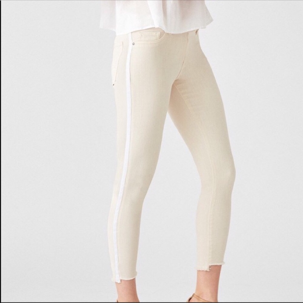 DL1961 FLORENCE CROPPED MID RISE SKINNY JEANS